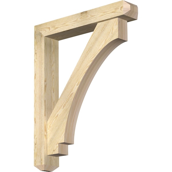 Ekena Millwork Imperial Craftsman Rough Sawn Bracket w/ Offset Brace, Douglas Fir, 6"W x 34"D x 42"H BKT0604X34X42IMP04RDF - main